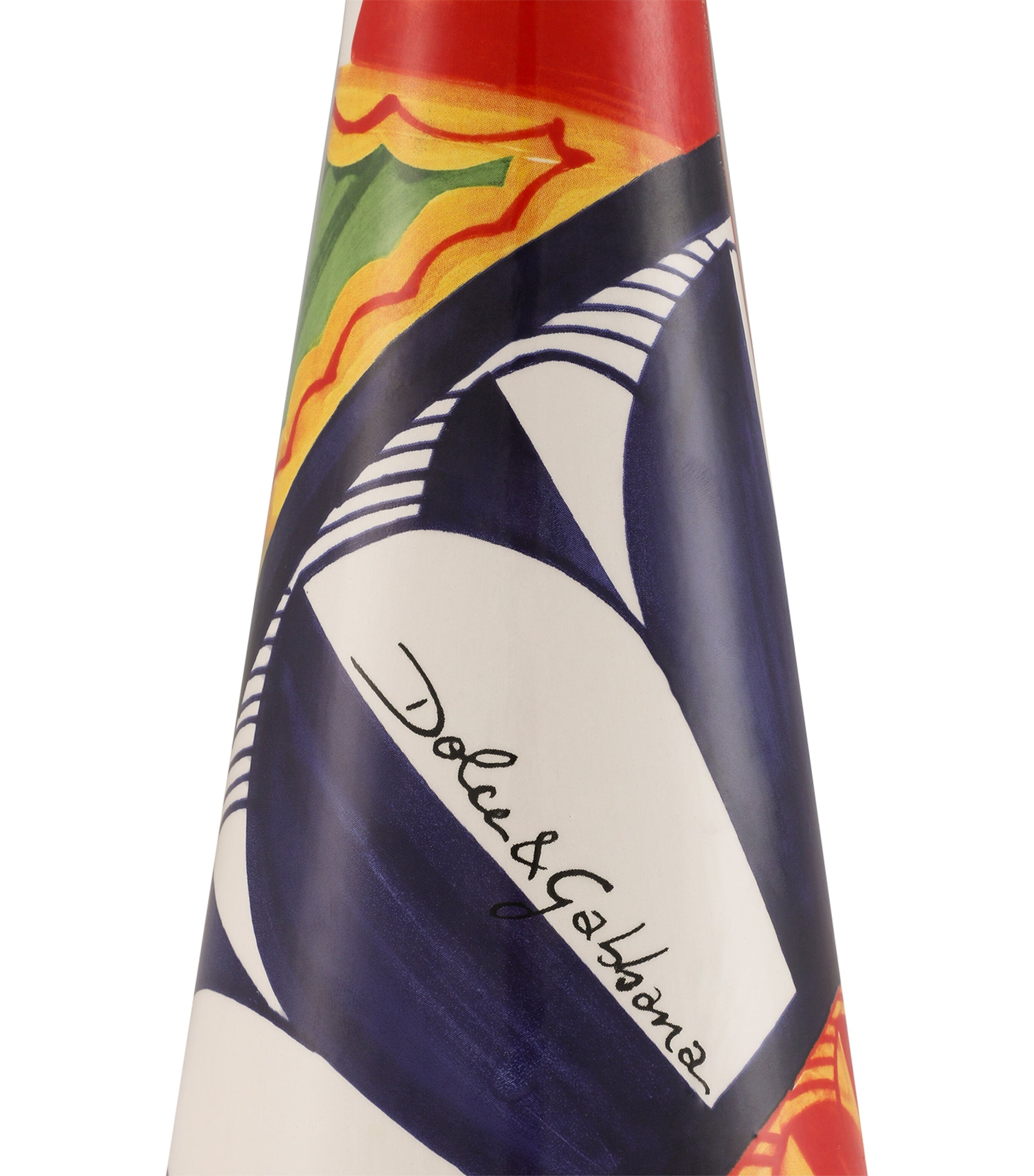 Dolce&Gabbana Casa medium ceramic candle holder with foulard print - British product