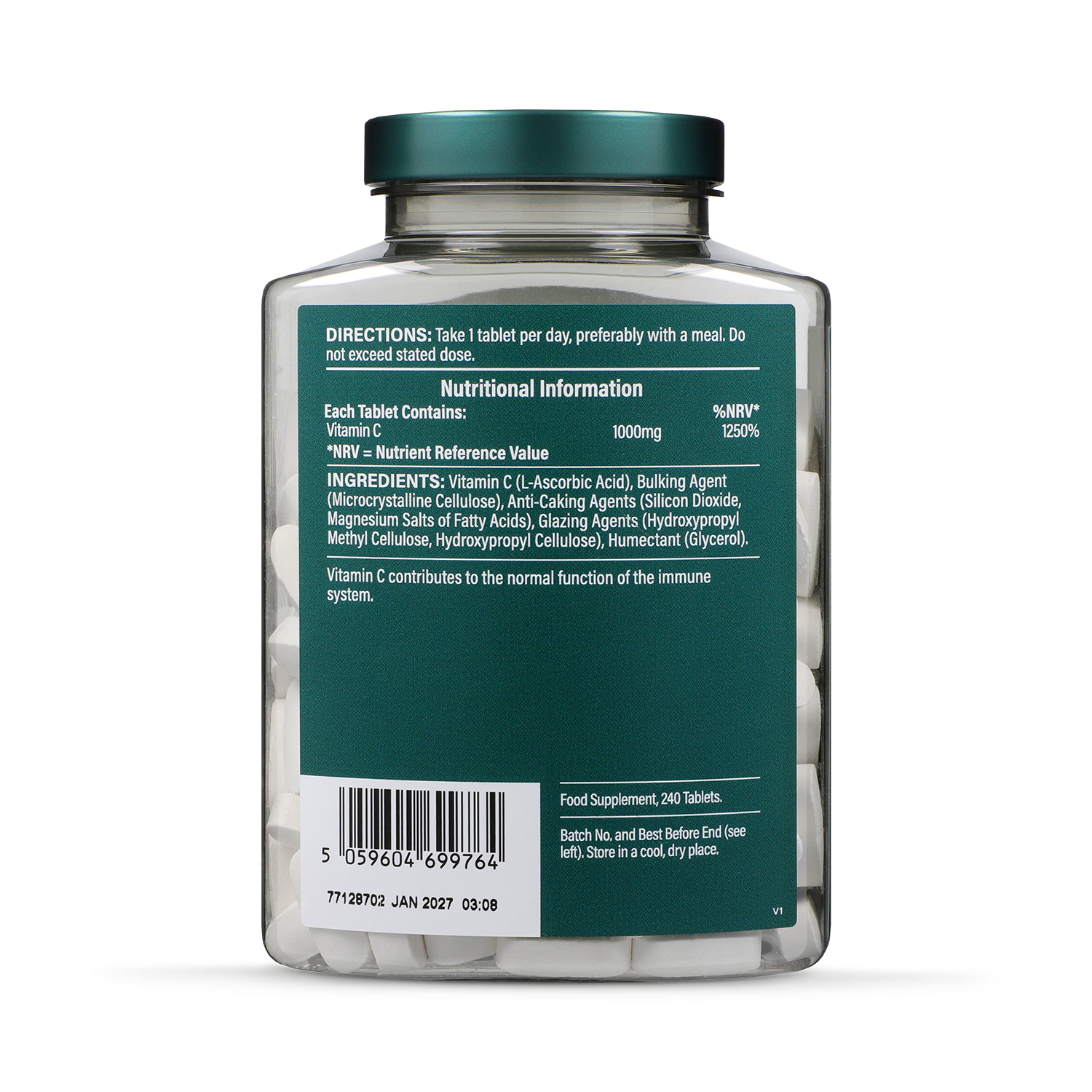 Holland Barrett Vitamin C tablets 1000mg 240s, UK version