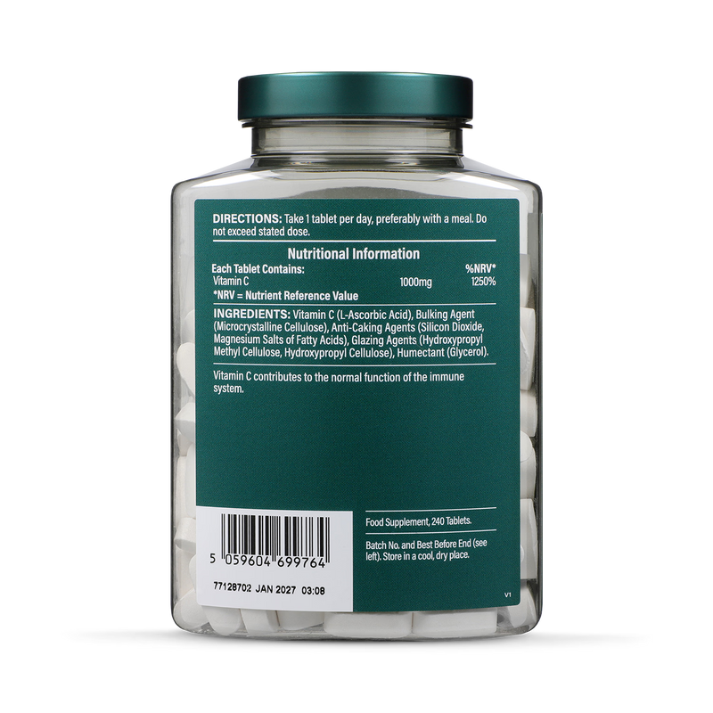 Holland Barrett Vitamin C tablets 1000mg 240s, UK version