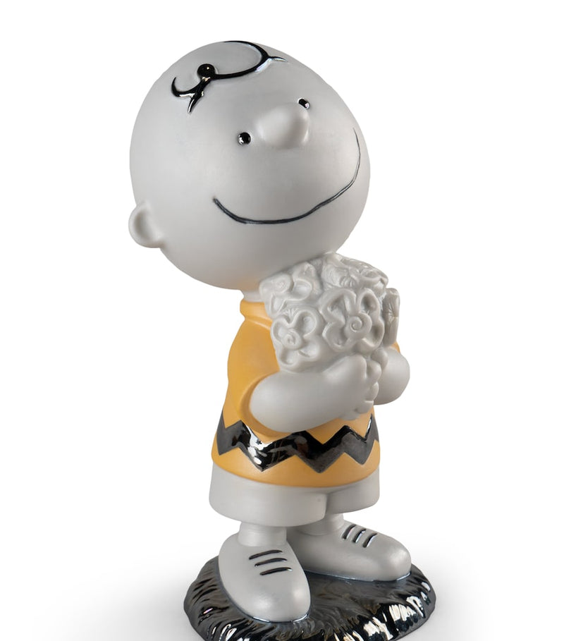 Lladró Charlie Brown porcelain figurine 22cm, UK version