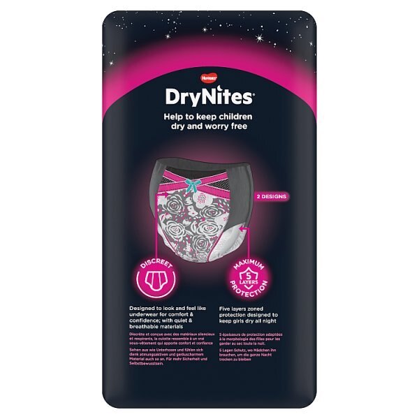 Huggies DryNites 8-15 Years Girl's Pyjama Pants x9 GOODS Superdrug   