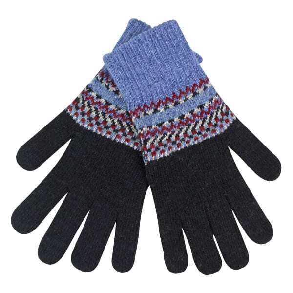 Sock Snob men's wool fairisle gloves, imported from the UK