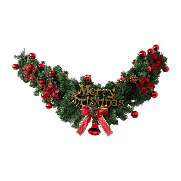 Livingandhome Elegant Christmas wreath 150cm, UK version