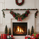 Livingandhome Elegant Christmas wreath 150cm, UK version
