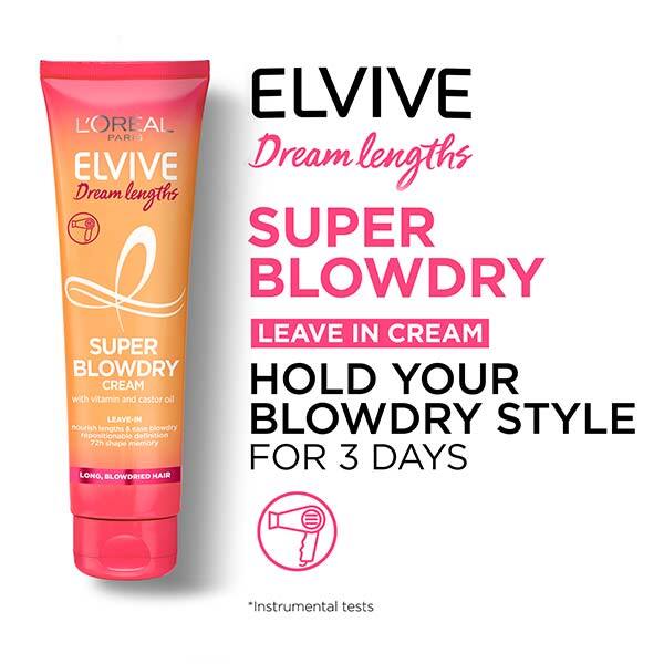 Dream Lengths Super Blowdry Cream by L'Oreal Elvive 150ml GOODS Superdrug   