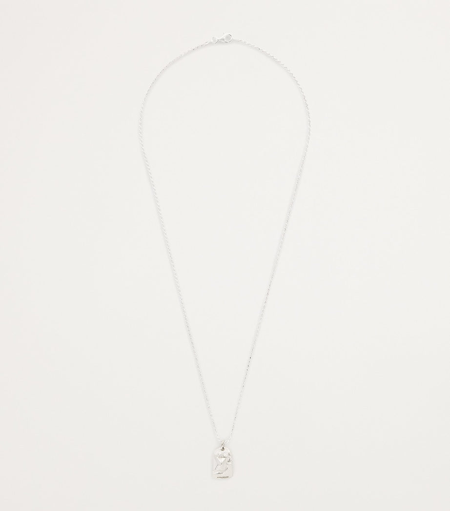 Bleue Burnham sterling silver rose pendant necklace - British product