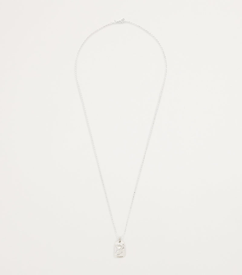 Bleue Burnham sterling silver rose pendant necklace - British product