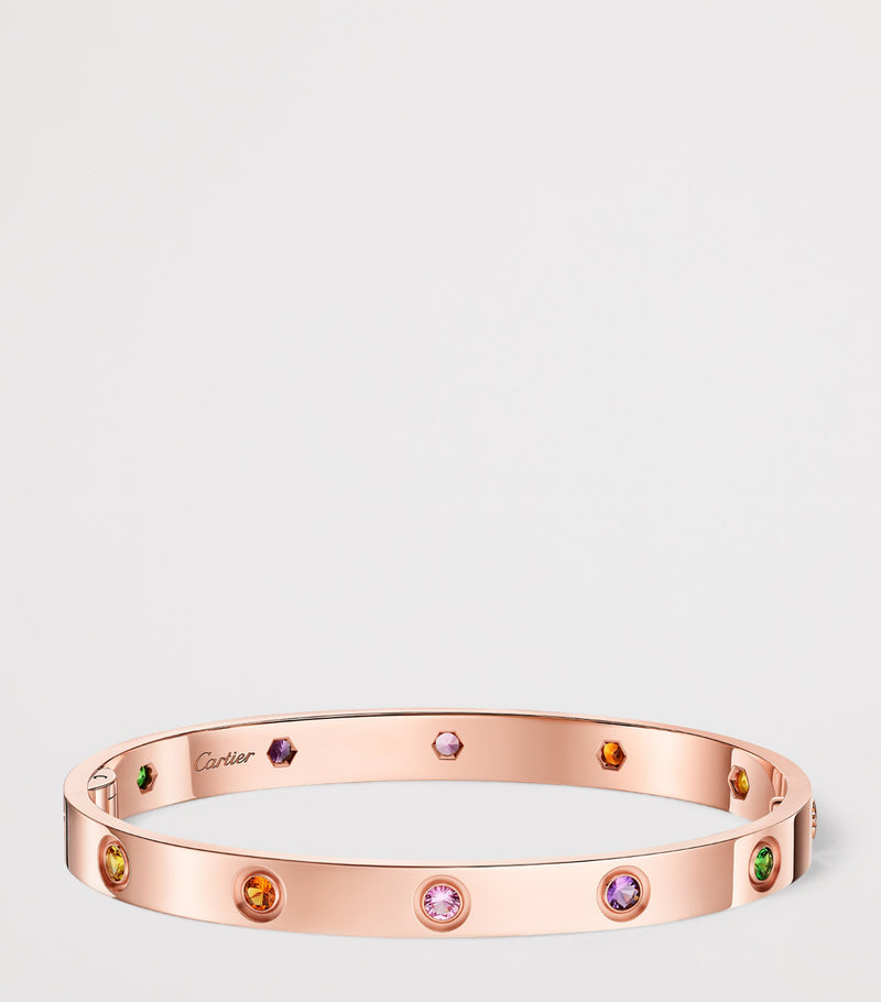 Cartier rose gold LOVE bracelet with gemstones - British product