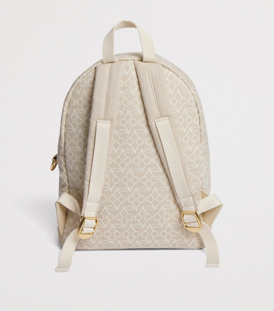 Bonpoint cotton backpack with cherry motif, imported from the UK