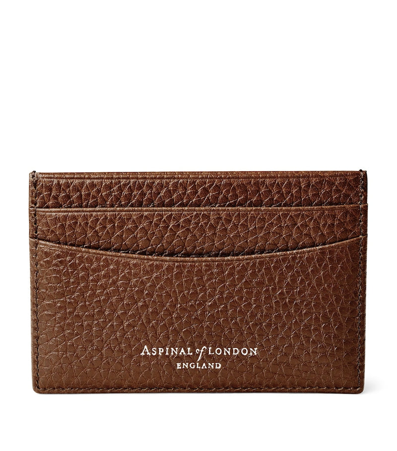 Aspinal of London grained leather slim card holder, imported from the UK