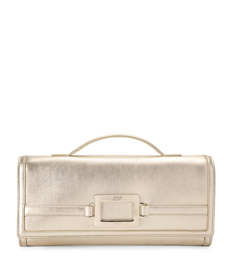 Roger Vivier leather Belle Vivier clutch bag, UK version
