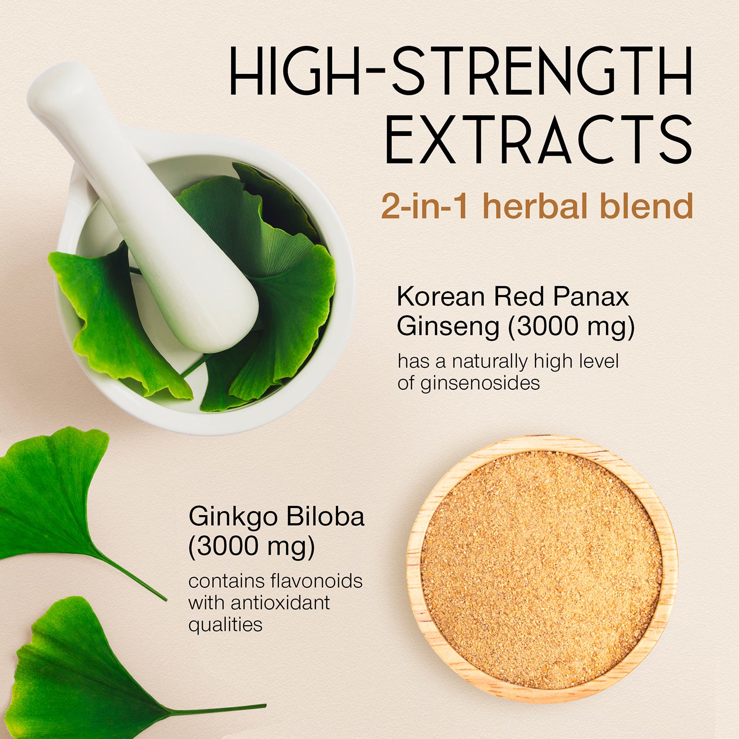 SuperSelf Panax Ginseng Ginkgo Biloba capsules 60 count, imported from the UK