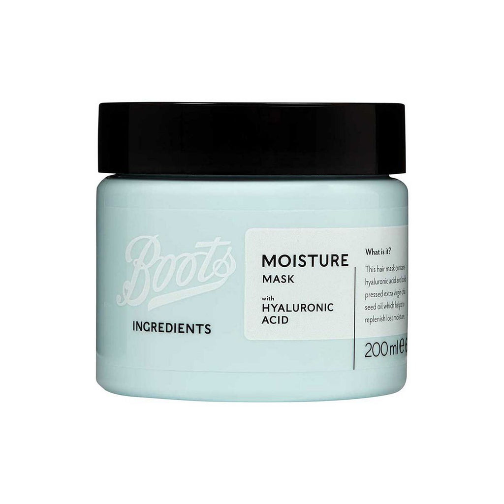 Boots Ingredients Hair Moisture Mask With Hyaluronic Acid 200ml