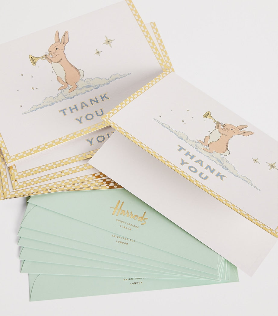 Harrods Bunny thank you cards pack of 8, UK version