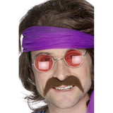 Smiffys brown self-adhesive costume moustache, imported from the UK
