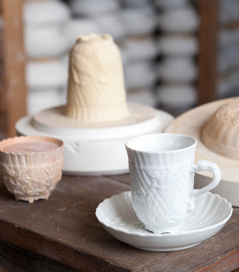 Meissen Swan Service cappuccino cup and saucer, UK version