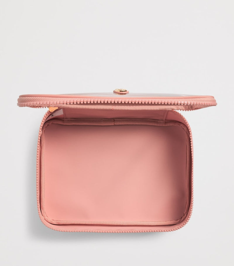 Harrods clear cosmetic bag with gold zip, UK version