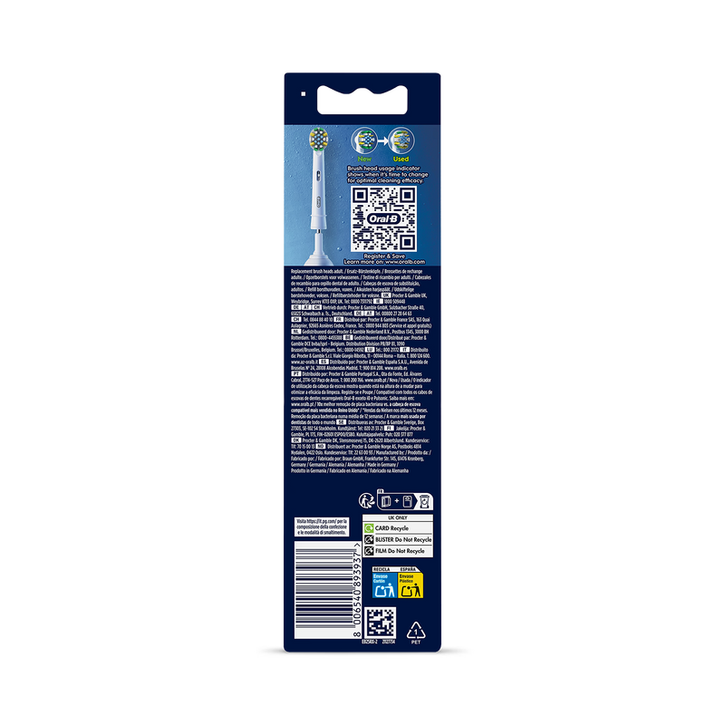 Oral-B Floss Action toothbrush heads 2 count, imported from the UK