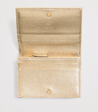 Valentino Garavani VLogo Signature lommebok metallisk skinn, UK-versjon