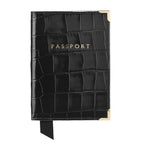 Aspinal of London croc-embossed passport cover - British product