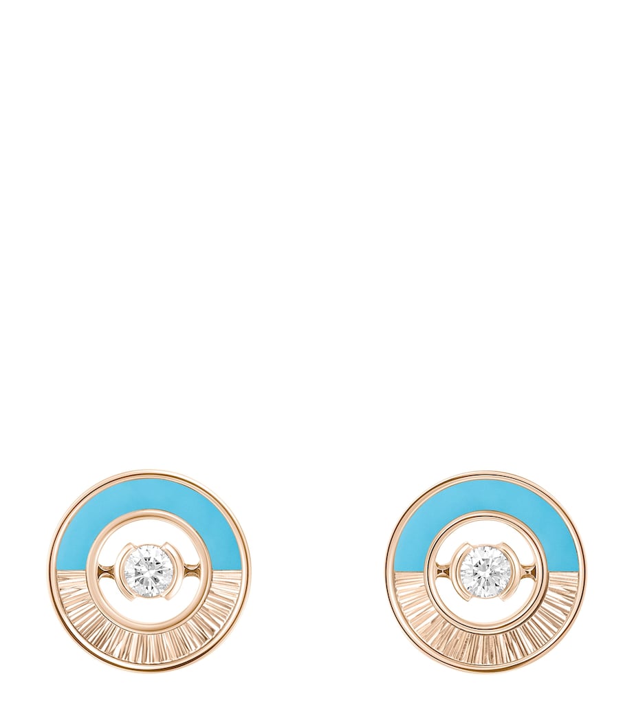 Piaget Possession Palace earrings rose gold turquoise and diamond, imported from the UK