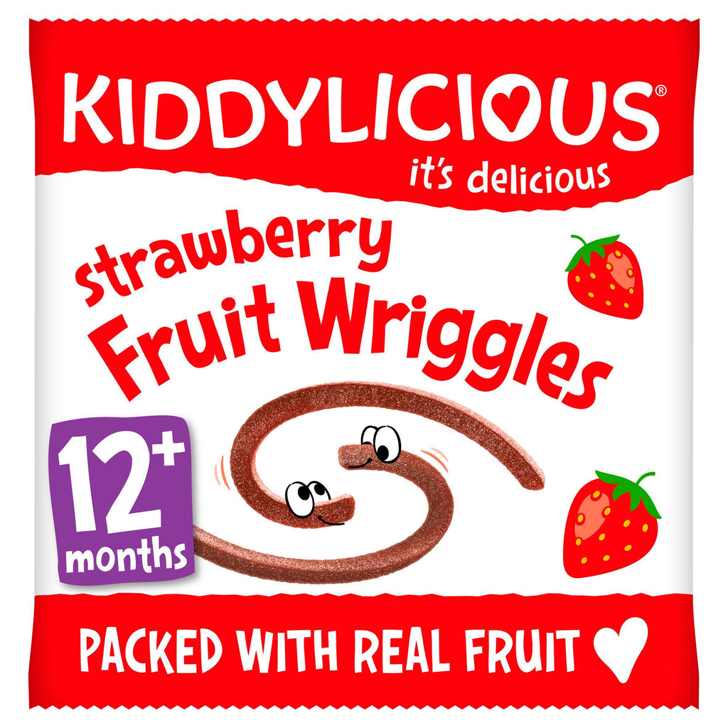 Kiddylicious Strawberry Wriggles Baby Snacks 12g