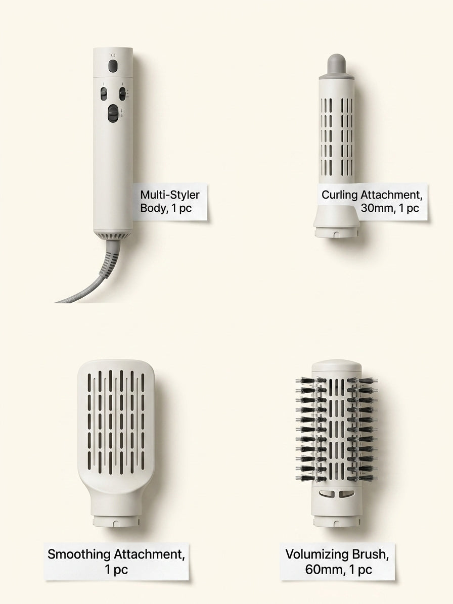 Dyson Airwrap Origin multistyler and dryer with attachments, imported from the UK