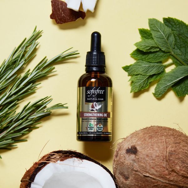 SNF Naturals strengthening oil with coconut and Jamaican black castor oil (British brand)
