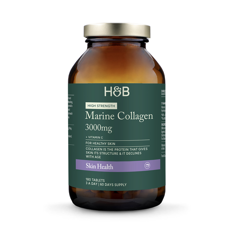 Holland Barrett Marine Collagen Vitamin C 180 tablets, imported from the UK