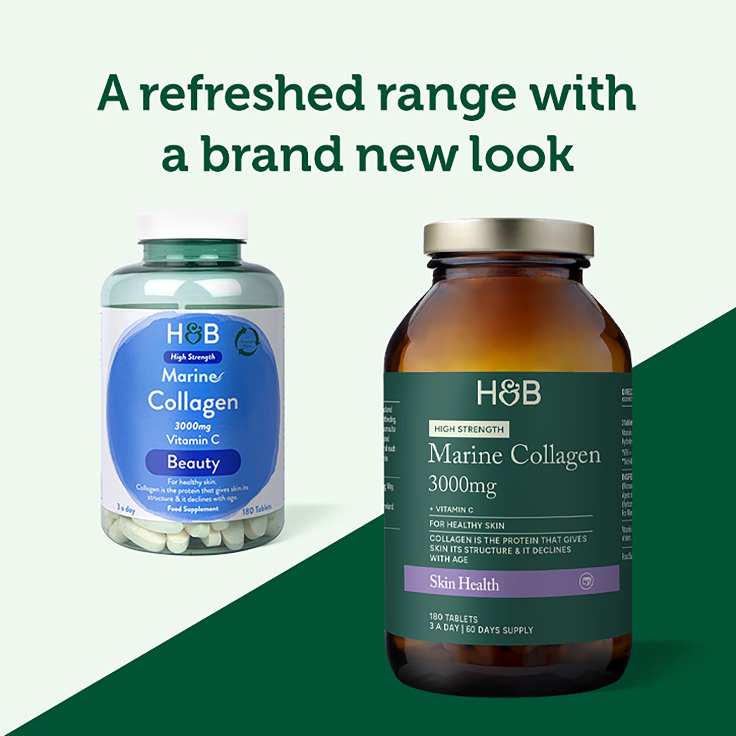 Holland Barrett Marine Collagen Vitamin C 180 tablets, imported from the UK