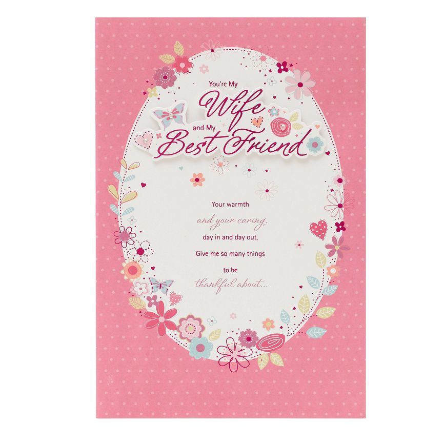 George Home Spring Garden Wife Birthday Card