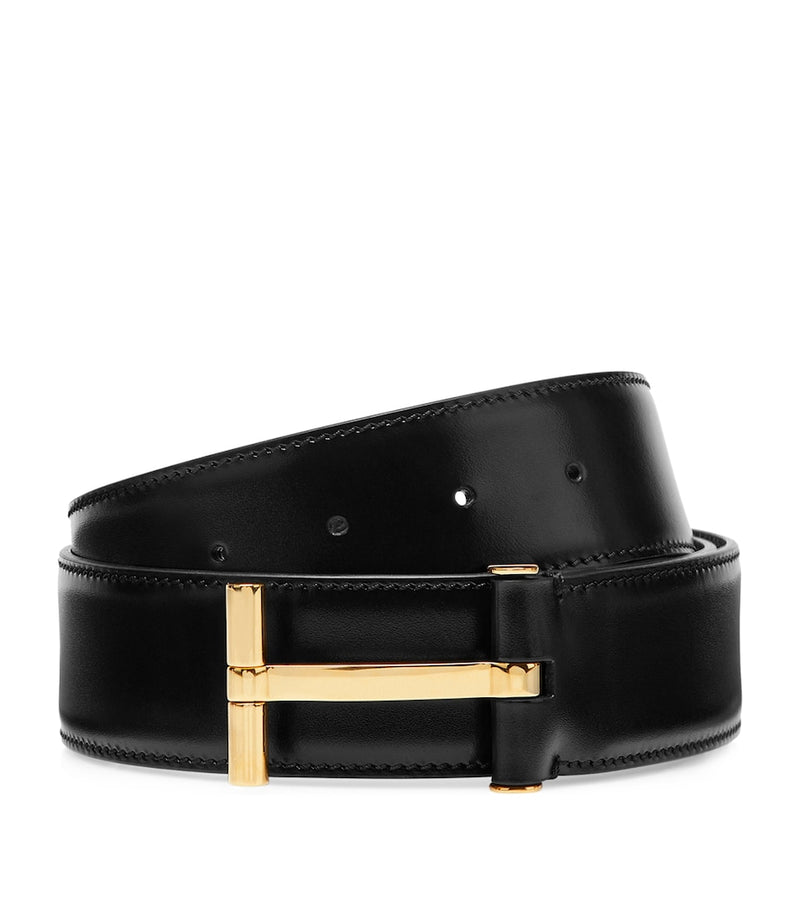 TOM FORD Classic T leather belt, UK version