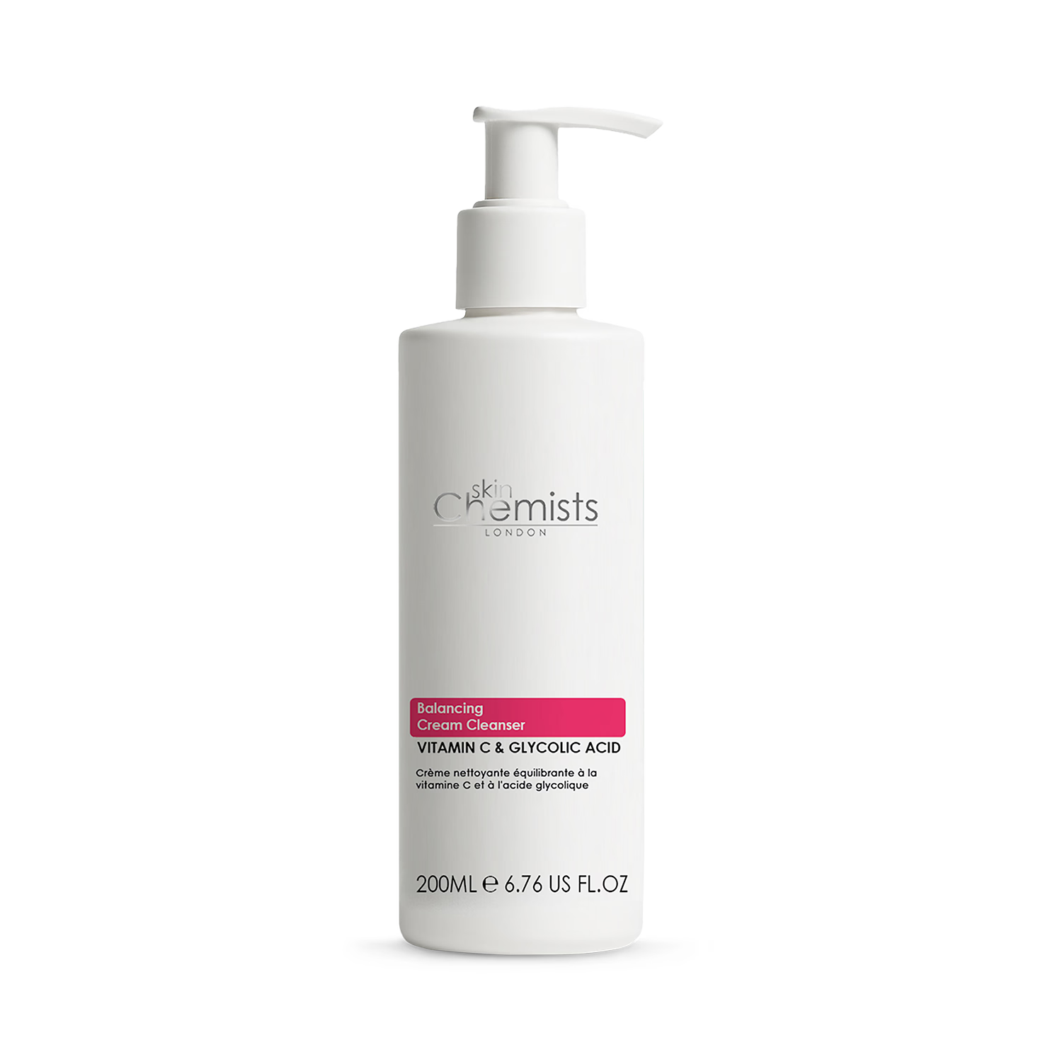 skinChemists balancing Vitamin C and Glycolic Acid cream cleanser 200ml (British brand)