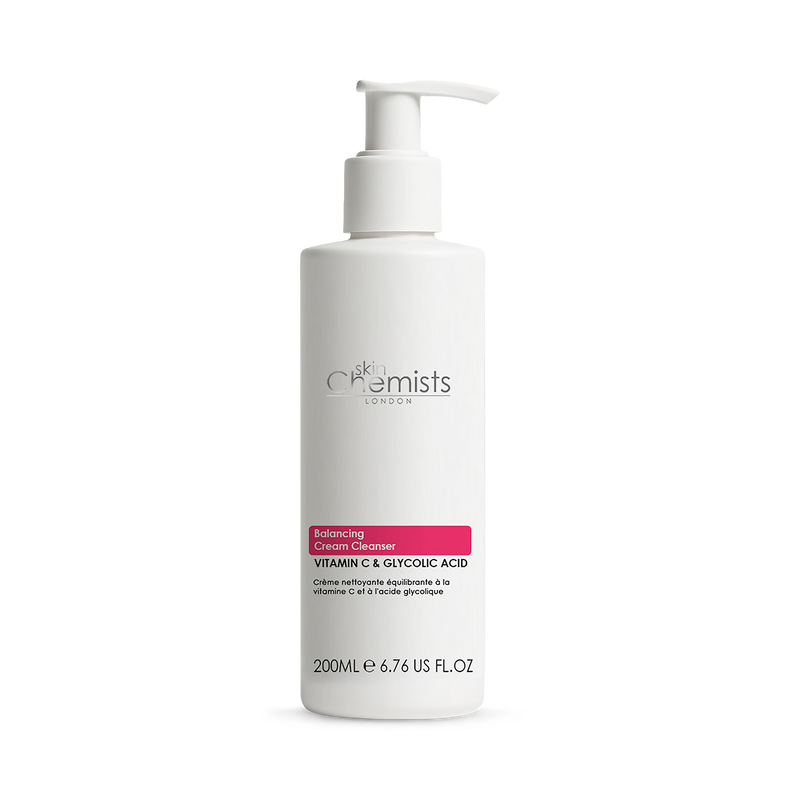 skinChemists balancing Vitamin C and Glycolic Acid cream cleanser 200ml (British brand)