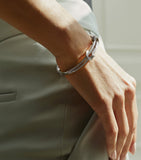 Boodles white gold diamond knot bangle, UK version
