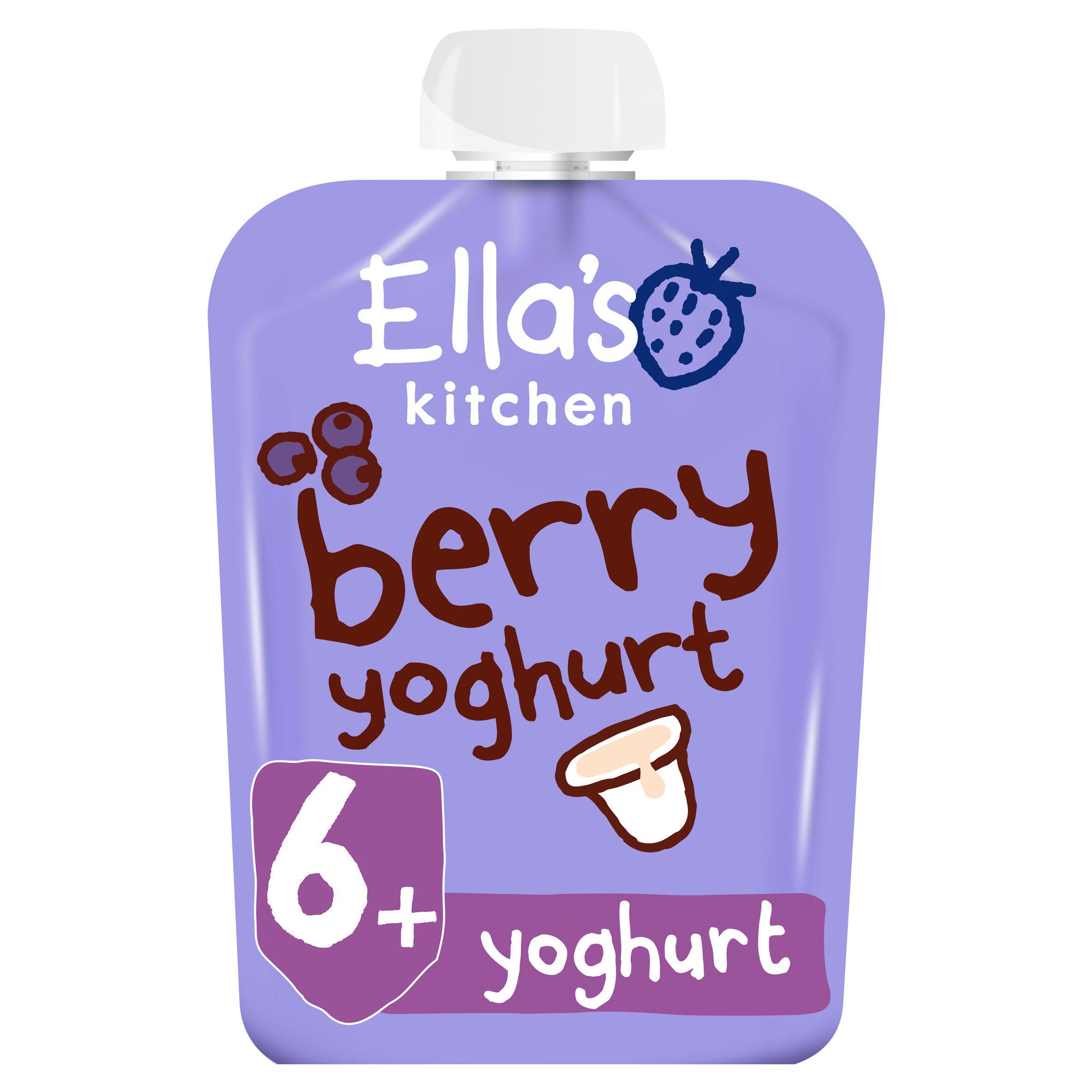 Ella's Kitchen Organic Berry Greek Style Yoghurt Baby Food Pouch 6+ Months 90g GOODS Sainsburys   