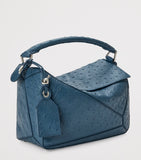 LOEWE Puzzle top-handle handbag ostrich leather, imported from the UK