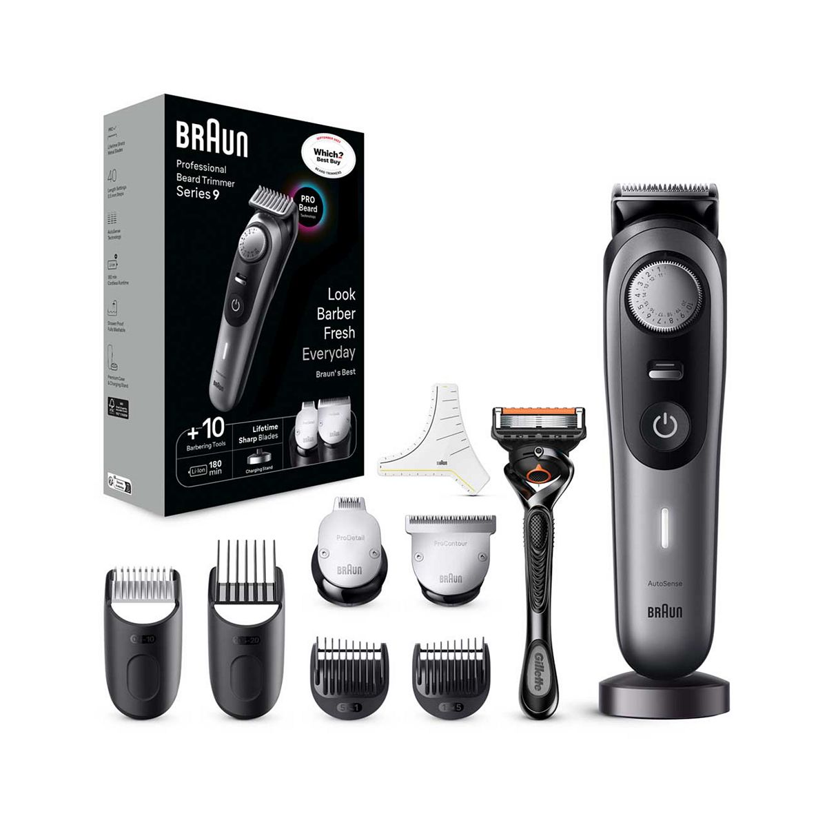 Braun Professional Beard Trimmer Series 9 BT9420, Electric Beard Trimmer For Men, With Braun’s ProBlade & 40 Length Settings GOODS Boots   