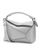LOEWE small metallic leather Puzzle top-handle bag, UK version