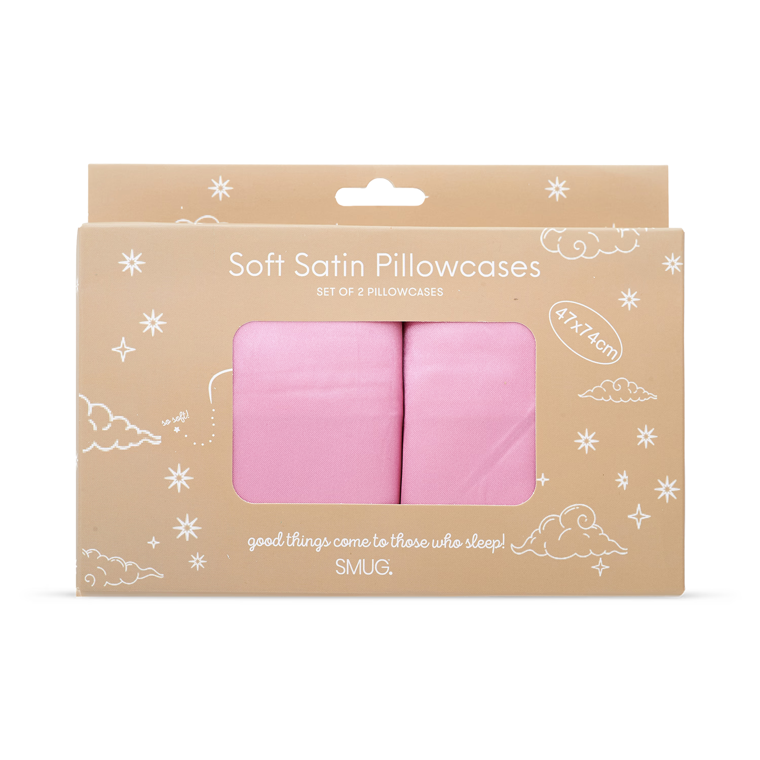 SMUG soft satin pillowcase set - British product