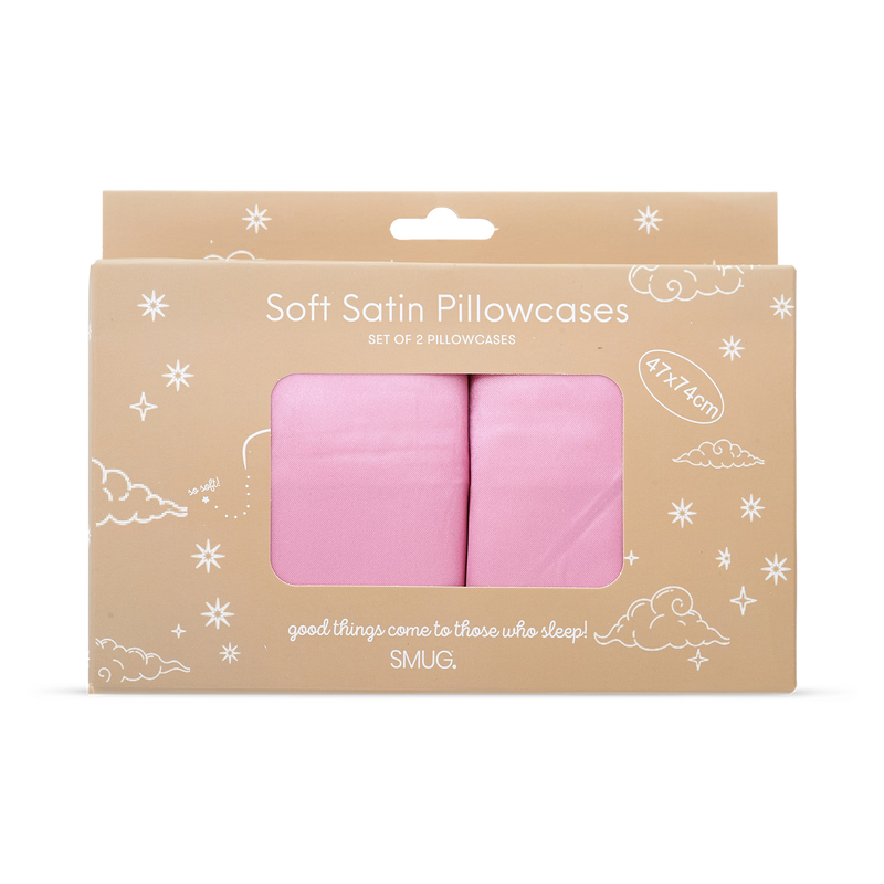 SMUG soft satin pillowcase set - British product