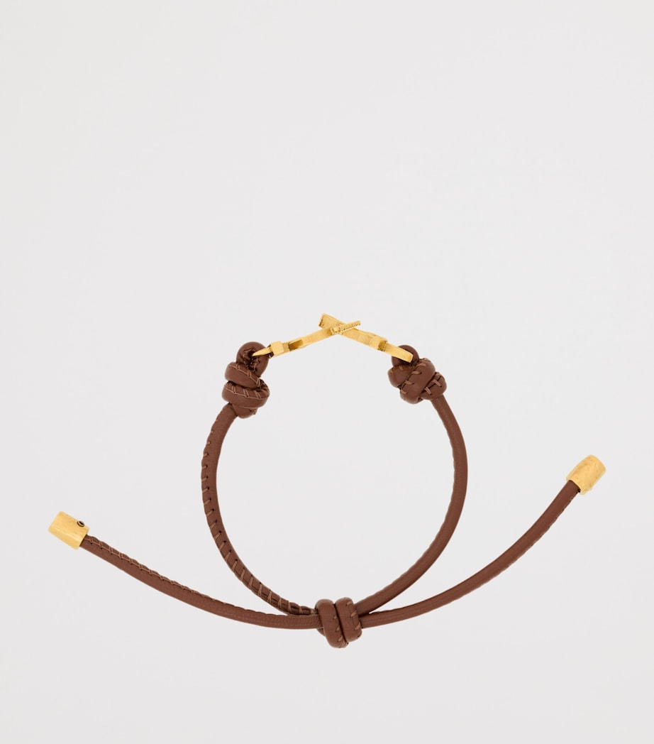 Saint Laurent Cassandre leather bracelet, UK version