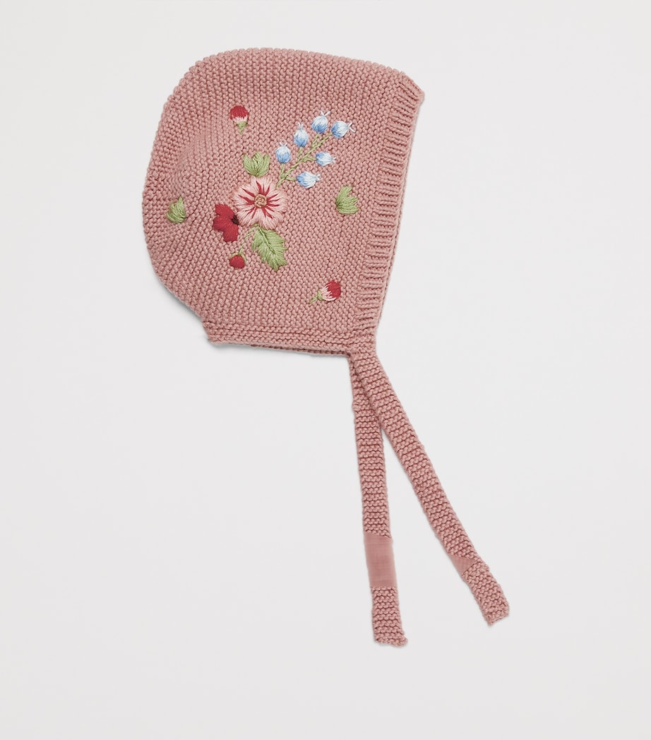 Shirley Bredal embroidered cotton baby bonnet, imported from the UK