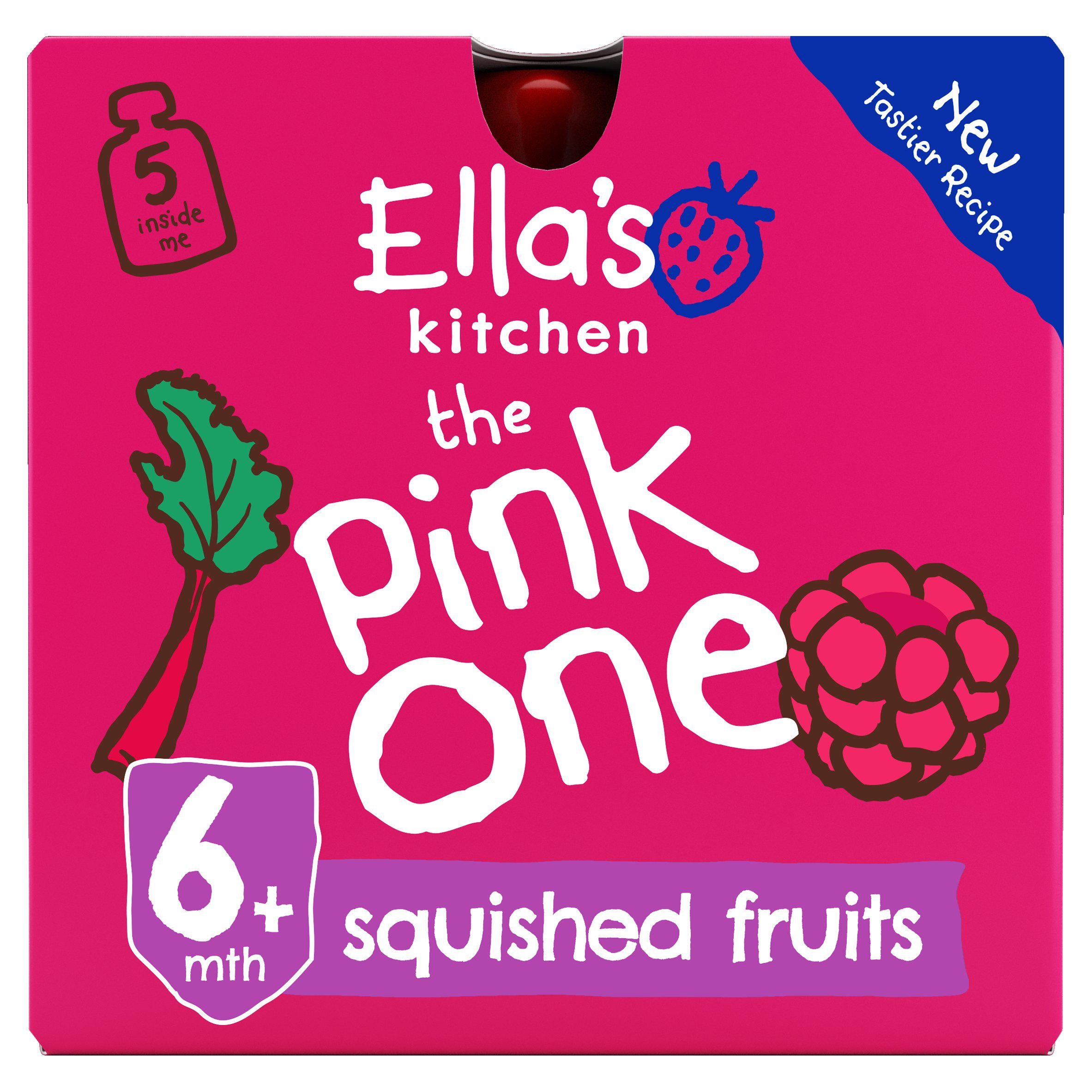 Ella's Kitchen Organic the Pink One Smoothie Baby Food Pouch 6+ Months 90g GOODS Sainsburys   