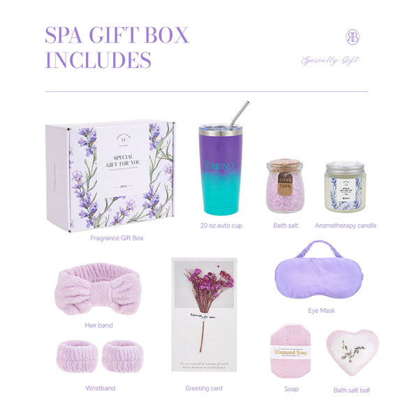 Livingandhome lavender spa gift set, imported from the UK