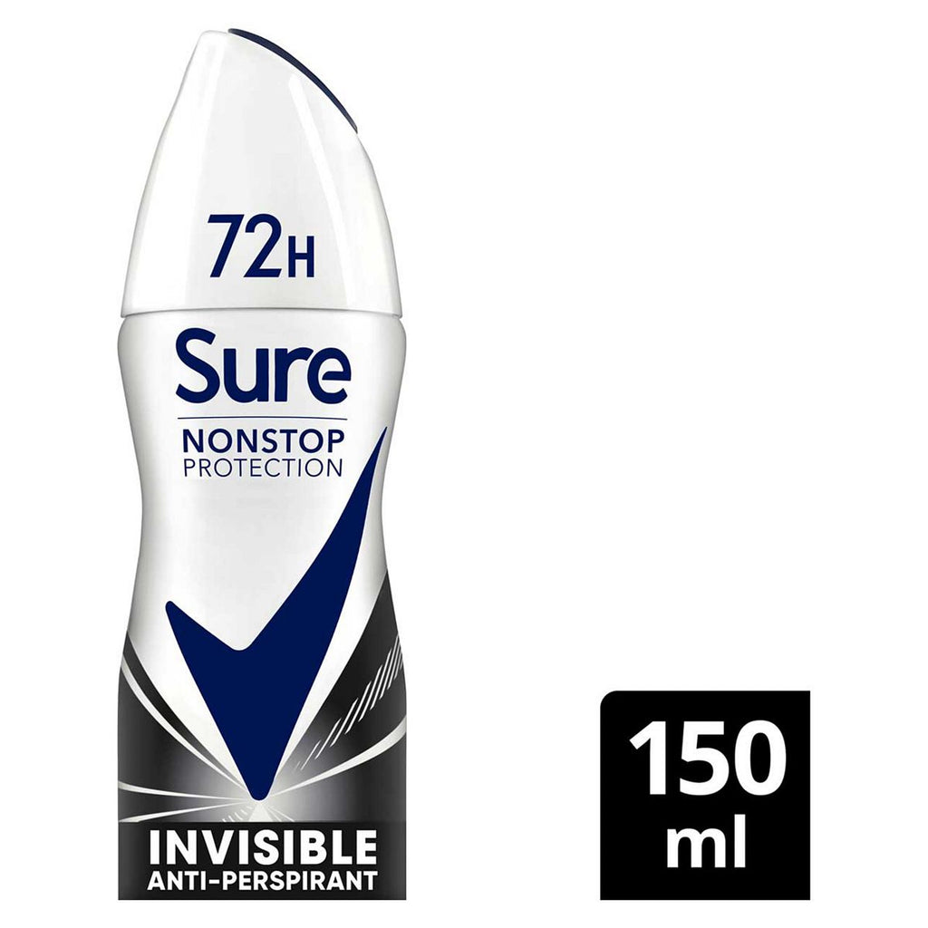 Sure Invisible Black & White Nonstop Protection Anti-perspirant Deodorant Aerosol 150 ml