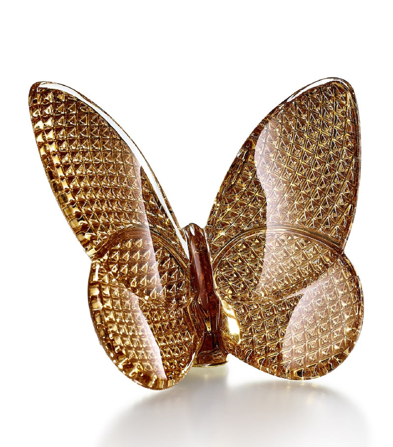 Baccarat crystal ornament Lucky Butterfly diamond gold - British product