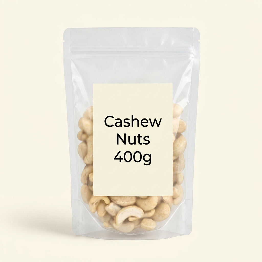 Holland & Barrett cashew nuts whole 400g, imported from the UK