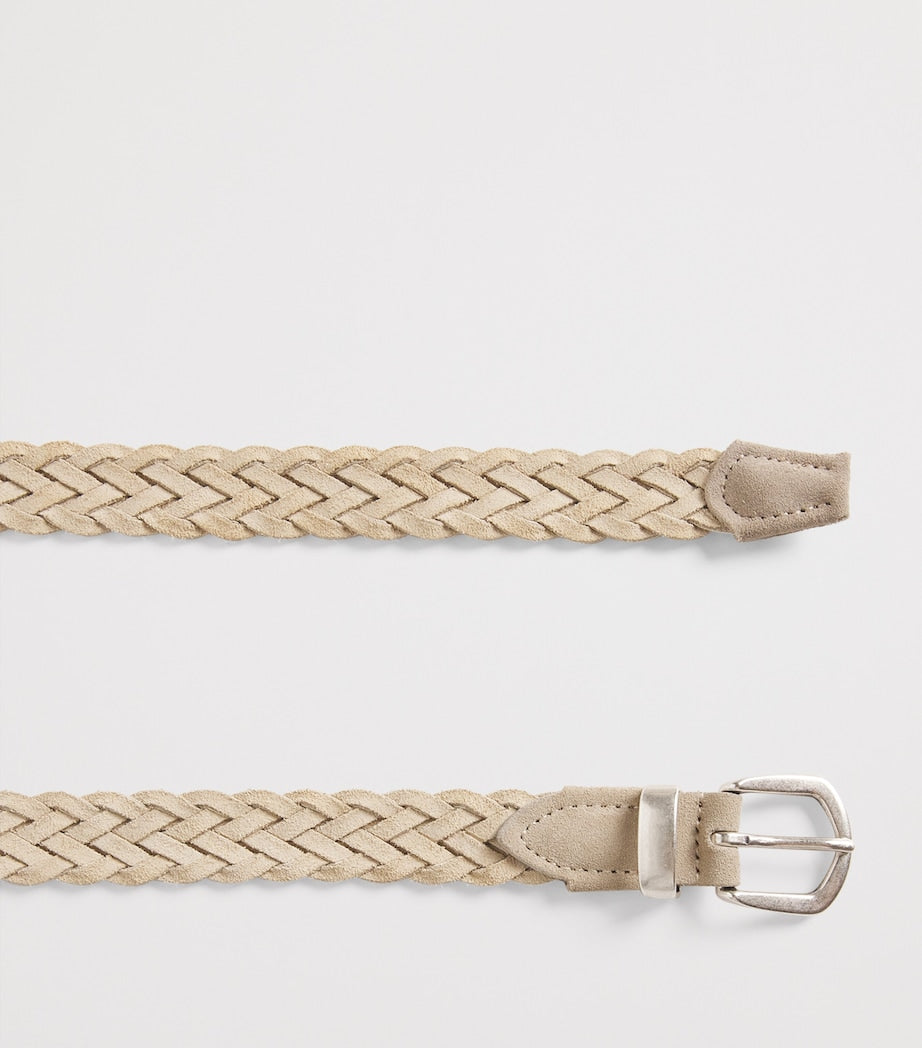 Eleventy braided suede blend belt 2.5cm, UK version