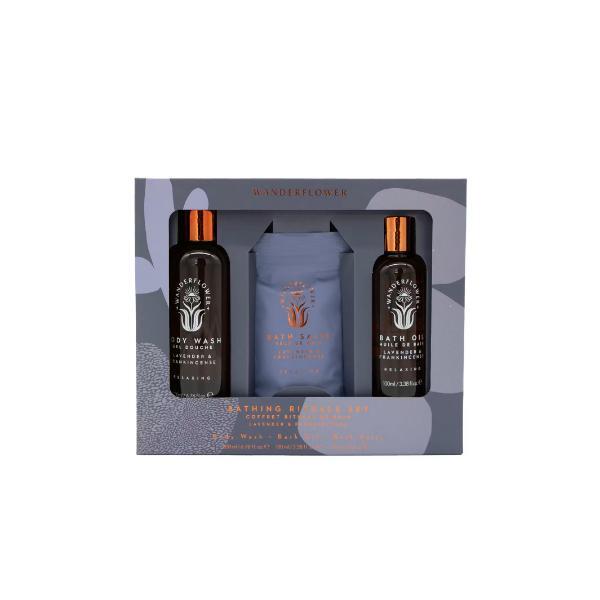 Wanderflower Bathing Rituals Set Lavender Frankincense (British brand)